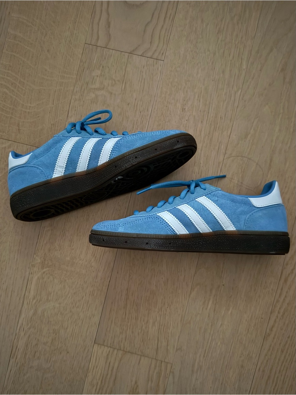 NWOT Adidas Handball Spezial Pale Blue Suede Shoes Size 38 - Picture 4 of 5